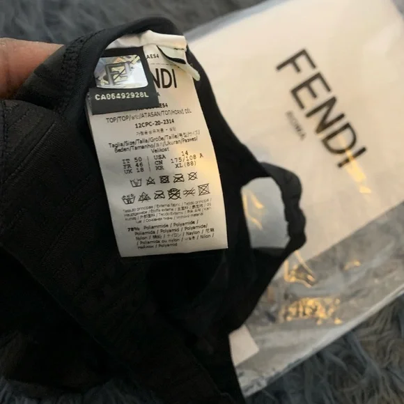 Fendi Rama embossed fitness top size 50/14 - Picture 5 of 8
